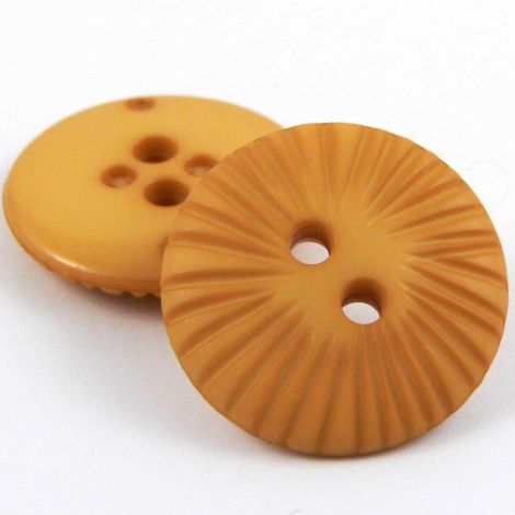 15mm Mustard Textured 2 Hole Suit Button