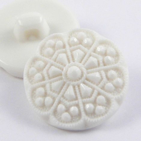 20mm White Elegant Domed Shank Sewing Button