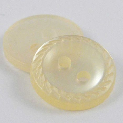 11mm Pearl Lemon 2 Hole Sewing Button