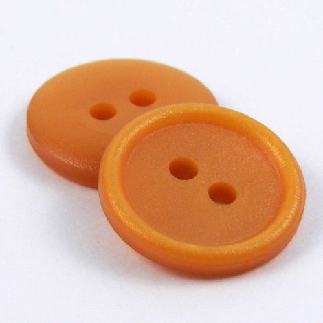 15mm Jaffa Orange 2 Hole Sewing Button