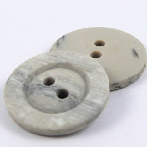 20mm Fawn & Grey Marble Reversible 2 Hole Sewing Button
