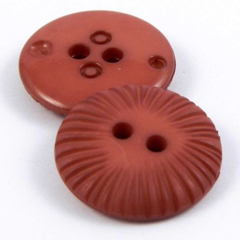 19mm Rust Brown Textured 2 Hole Suit Button