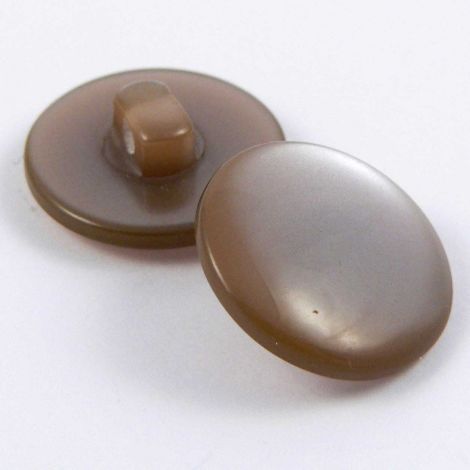 15mm Pearl Coffee Flat Shank Sewing Button