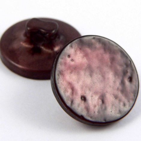 15mm Pearl Mottled Brown Flat Shank Sewing Button