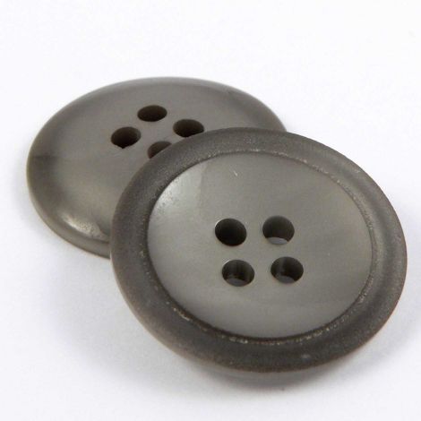 23mm Matt Rimmed Grey 4 Hole Suit Button