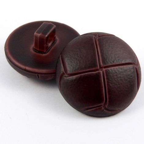 20mm Chocolate Faux Leather Shank Sewing Button