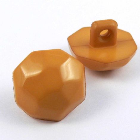 13mm Mustard Faceted Octagon Domed Shank Sewing Button