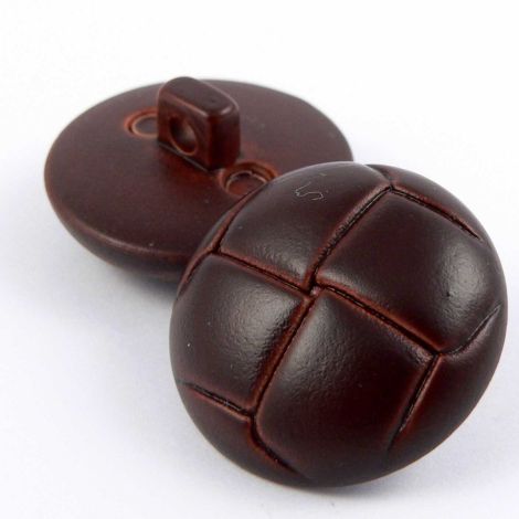 23mm Chocolate Faux Leather Shank Coat Button
