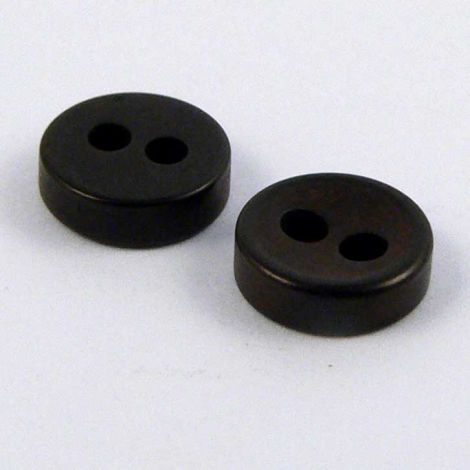 6mm Chocolate Brown 2 Hole Button
