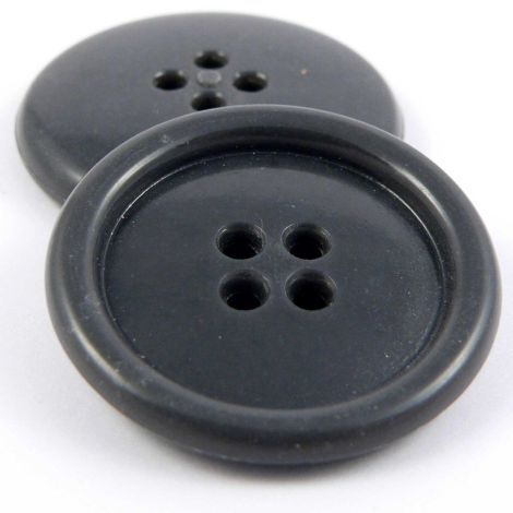 28mm Polished Dark Grey  4 hole Coat Button
