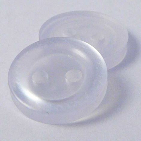 11mm Pearl Opaque Rimmed 2 Hole Sewing  Button