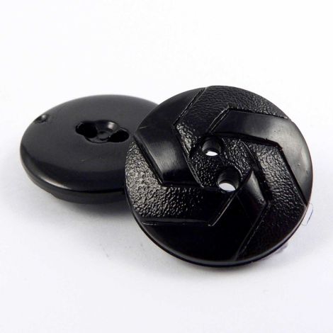 18mm Black 3 Legged Design 2 Hole Sewing Button