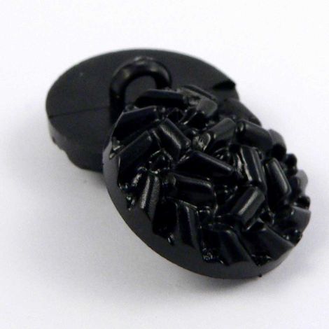 18mm Black Sprinkles Domed Shank Sewing Button