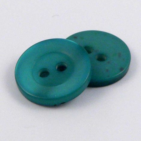 15mm Green 2 Hole Round Rimmed Sewing Button