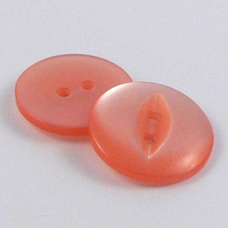 19mm Pearl Coral Fisheye 2 Hole Sewing  Button