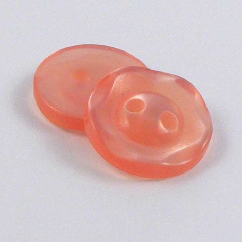 14mm Coral Pearl Wavy Rim 2 Hole Sewing Button