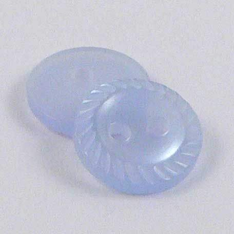11mm Pale Blue Ornate Rim 2 Hole Sewing Button