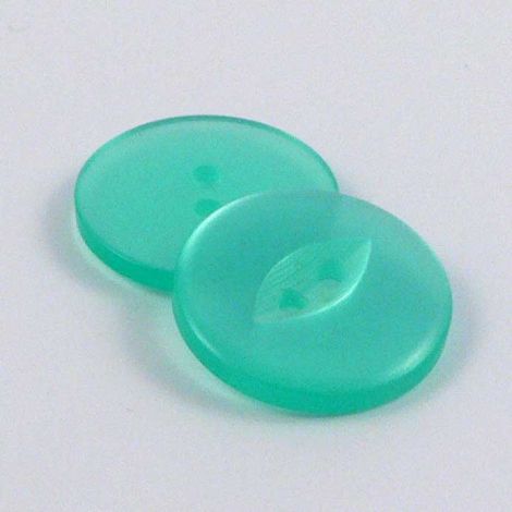 19mm Pearl Mint Green Fisheye 2 Hole Sewing  Button