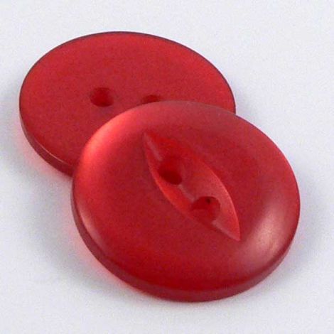 19mm Pearl Red Fisheye 2 Hole Sewing  Button