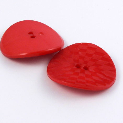 34mm Harlequin Curved Red 2 Hole Coat Button