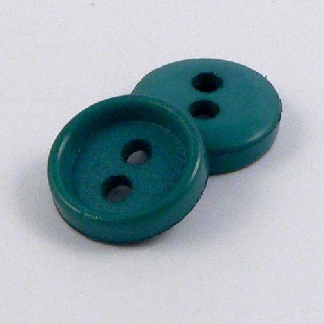 14mm Jade Green 2 Hole Rimmed Sewing Button