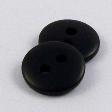 11mm Polished Black 2 Hole Smartie Sewing Button