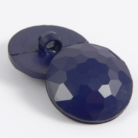 18mm Navy Blue Faceted Domed Shank Sewing Button