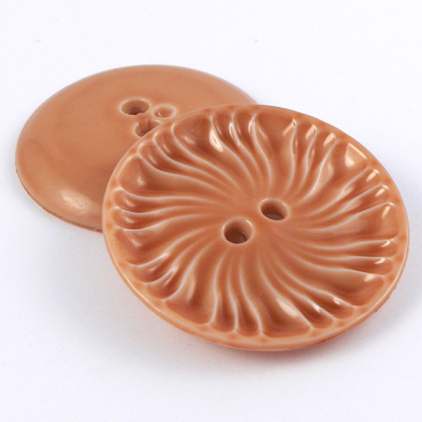 18mm Ceramic Style Caramel 2 Hole Suit Button