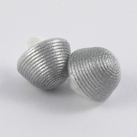 11mm Silver Shimmering Deep Domed shank Sewing Button