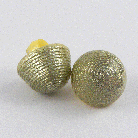 11mm Lemon Shimmering Deep Domed shank Sewing Button