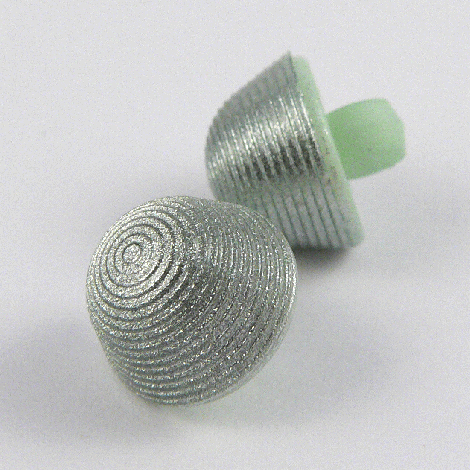 11mm Pale Green Shimmering Deep Domed shank Sewing Button