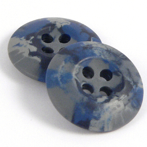 15mm Blue Camouflage Urea 4 hole Suit Button
