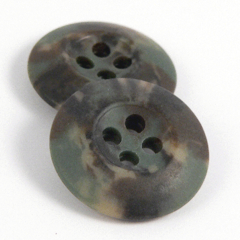 15mm Green Camouflage Urea 4 hole Suit Button
