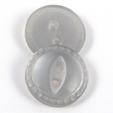 11mm Pearl Grey Fish Eye 2 Hole Sewing Button