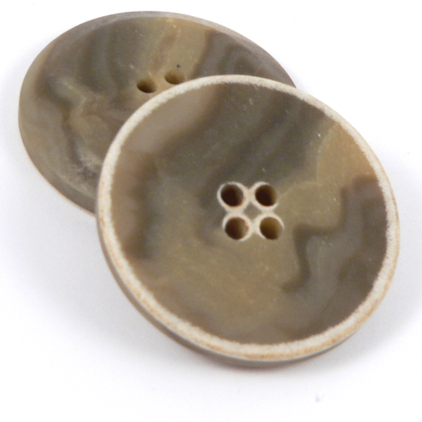 25mm Taupe Marble Urea 4 hole Coat Button