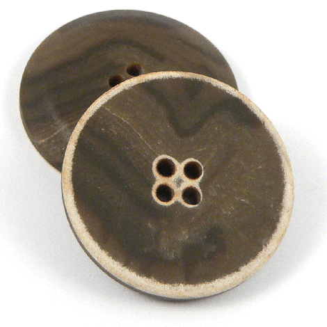 15mm Brown Marble Urea 4 hole Suit Button