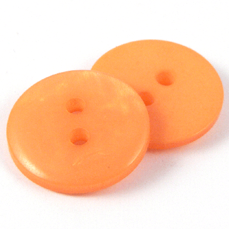 15mm MOP Effect Orange 2 Hole Sewing Button