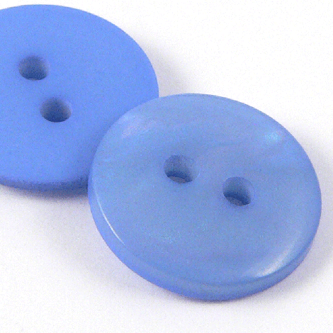 15mm MOP Effect Blue 2 Hole Sewing Button
