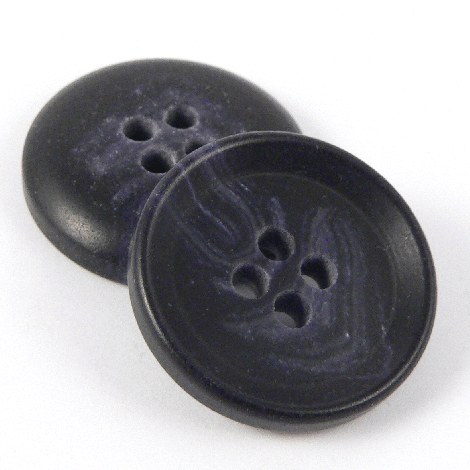 15mm 60% Recycled Dark Navy Horn Effect Rimmed 4 hole Suit Button