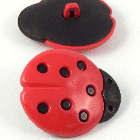 29mm Red & Black Giant Ladybird Shank Button