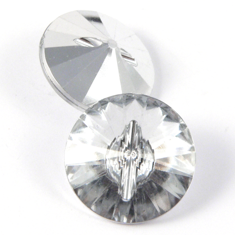 18mm Clear Diamante Acrylic Shank Button