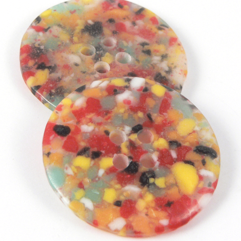 20mm 20% Recycled Multicoloured Speckled 4 Hole Suit/Sewing Button