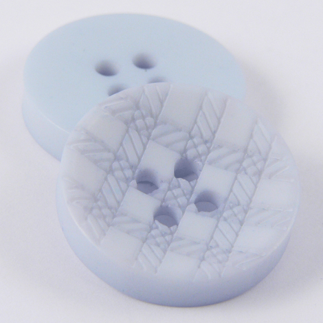 15mm 20% Recycled Blue Lasered Check 4 Hole Suit/Shirt Button
