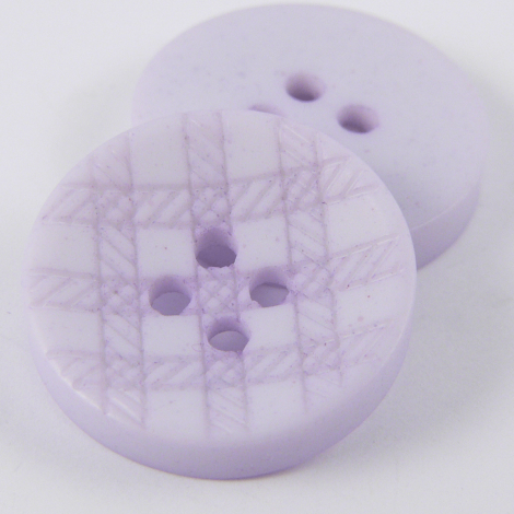 20mm 20% Recycled Lilac Lasered Check 4 Hole Suit/Shirt Button