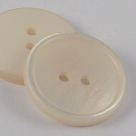 11.5mm 25% Recycled Cream MOP Effect 2 Hole Suit/Shirt Button