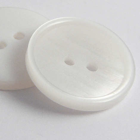 23mm 25% Recycled White MOP Effect 2 Hole Suit/Shirt Button
