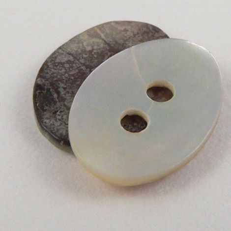 12mm Agoya Oblong Shell 2 Hole Button