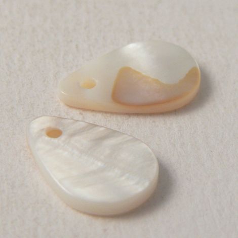 15mm Small Tear Drop River Shell 1 Hole Button