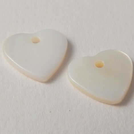 12mm Small Heart River Shell 1 Hole Button
