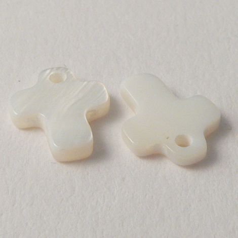 12mm Cross Shape River Shell 1 hole Button